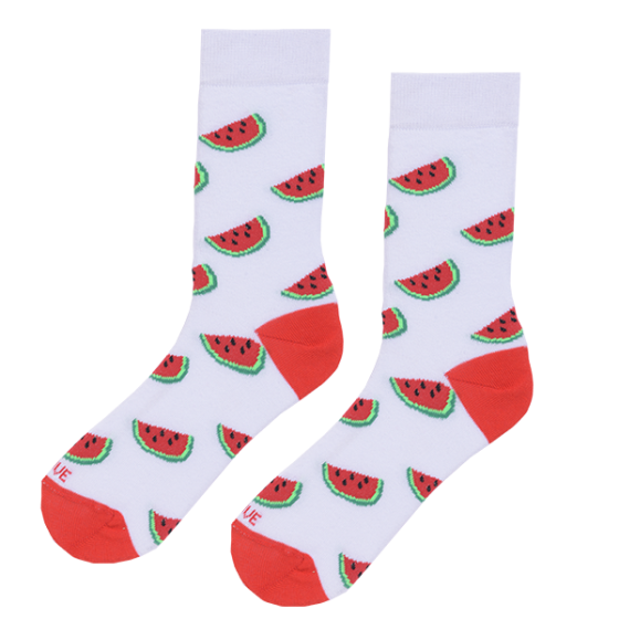 Women's Socks  LOVES0082  White Watermelon