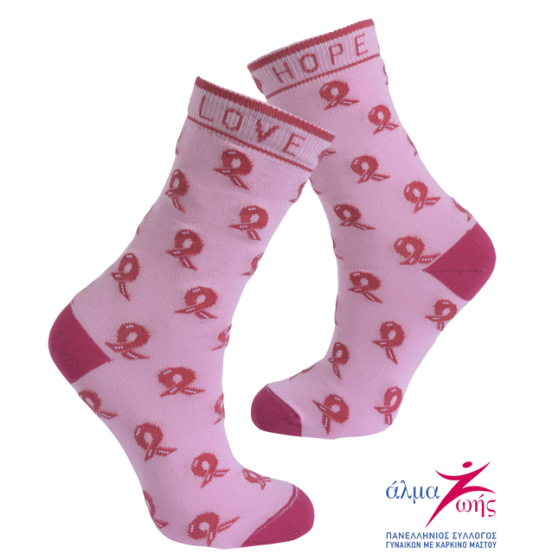 Γυναικείες Κάλτσες Κορδέλα LOVES0087 Pink