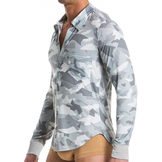 Ανδρικό πουκάμισο παραλλαγής - Γκρί 11751