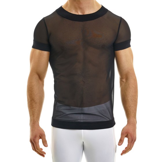 Men's muslin t-shirt 09341 black