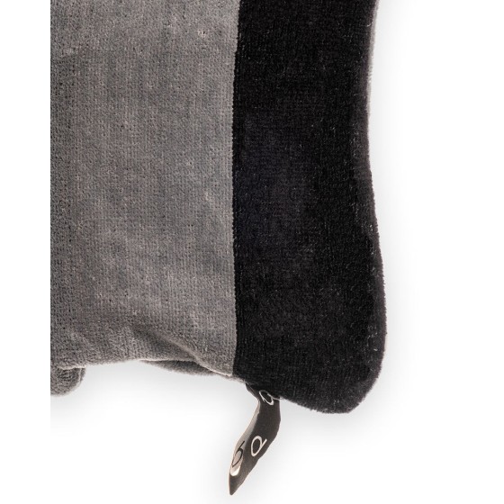 Βαμβακερό Βελουτέ Ανθρακί Νεσεσέρ με Φάσα Nerea 20x20cm One Size (20x20cm) Μαύρο