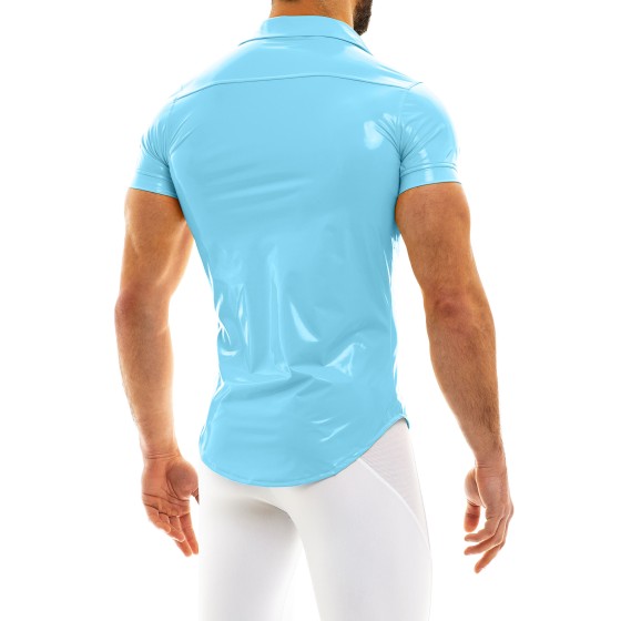 Men's shirt 08041 light blue