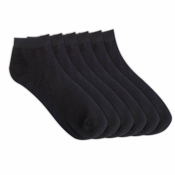 6 ζευγάρια ανδρικές κάλτσες βαμβακερές κοφτές μαύρες K006A