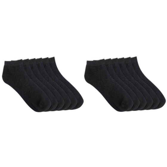 Κοντές / 12 ζεύγη ανδρικές κάλτσες μαύρες βαμβακερές 1661