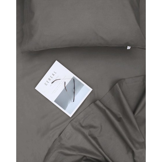 Βαμβακερό Σεντόνι με Λάστιχο Daker Ημίδιπλη (120x200+32cm) Ανθρακί