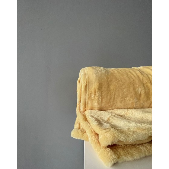 Βελουτέ Κουβέρτα Fleece Μετρίου Πάχους Arctic Καναπέ (127x152cm) Κίτρινο