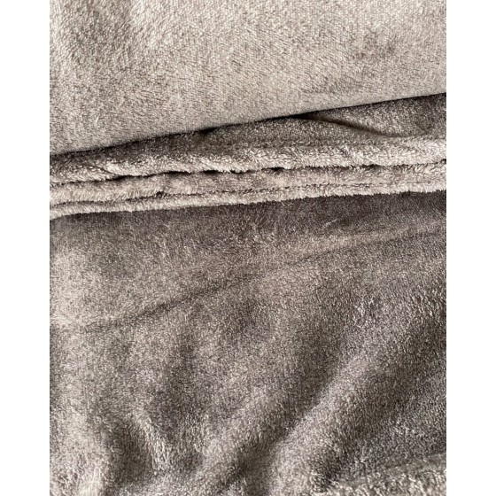 Βελουτέ Κουβέρτα Fleece Μετρίου Πάχους Arctic Υπέρδιπλη (220x240cm) Γκρι Σκούρο