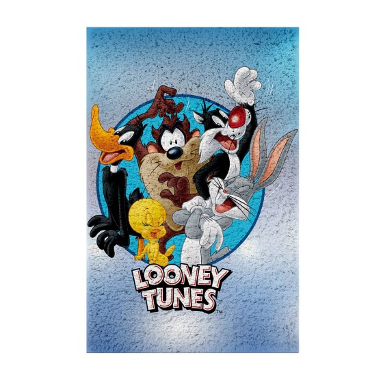 Παιδικό Χαλί Looney Tunes Warner Bros σε 2 Διαστάσεις 130x180cm Σιέλ