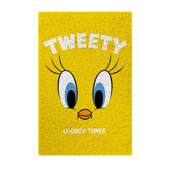 Παιδικό Χαλί Tweety Des.1 Warner Bros σε 2 Διαστάσεις 130x180cm Κίτρινο
