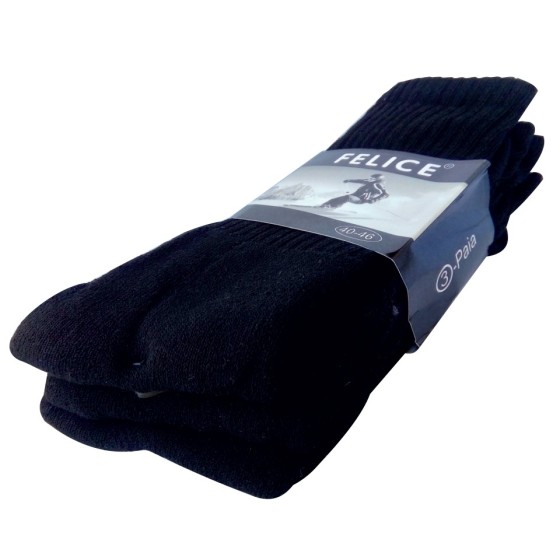 Set 3 pack - Men's sport cotton socks in black 22101-6000-1_3B