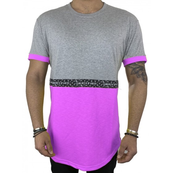 Ανδρικό T-shirt Half Half Pink