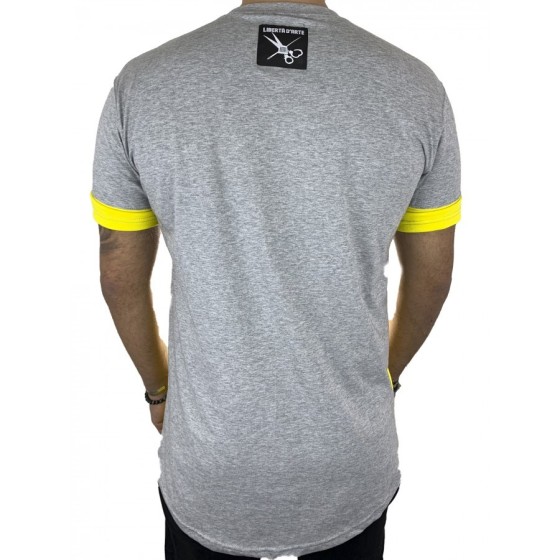 Men's T-shirt Half Yellow