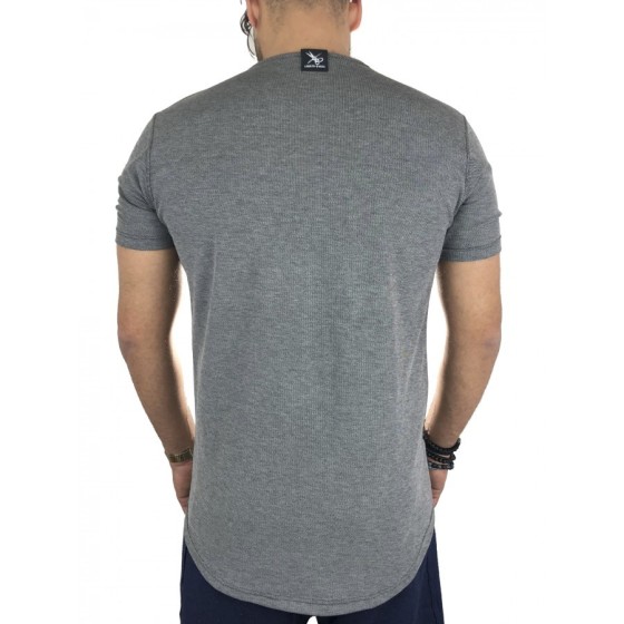Men's t-shirt Grey Pikè Long