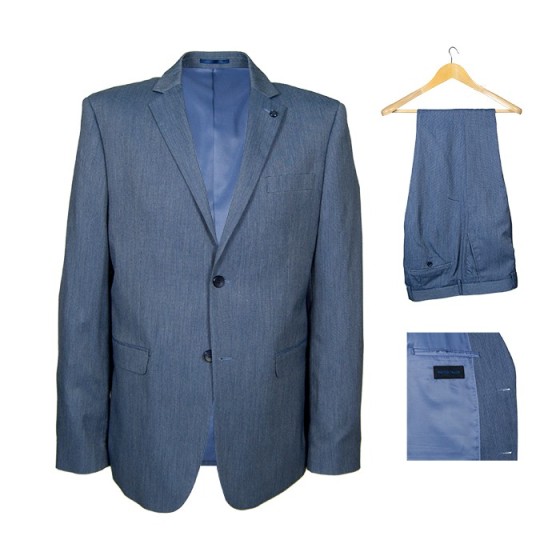 Men's Plain Raf Blue Suit KG003