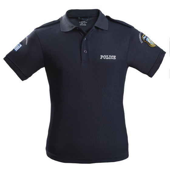 Μπλουζάκι Polo Quick Dry με κέντημα Survivors μονόχρωμο S-XXL Αστυνομίας SUR 00101