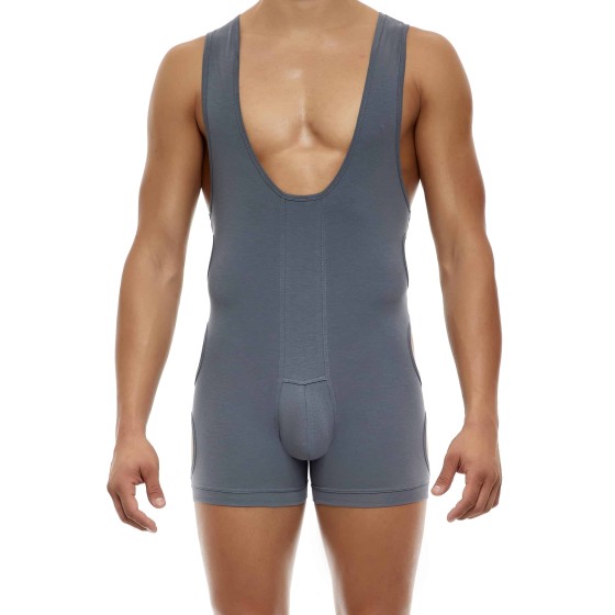 Men's Hole Onesie bodysuit 02381 grey