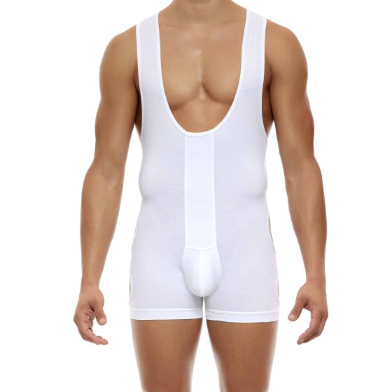 Men's Hole Onesie bodysuit 02381 white