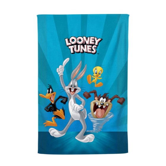 Βαμβακερή Βελουτέ Παιδική Πετσέτα Θαλάσσης Looney Tunes 70x130cm Θαλάσσης | 70x130cm Μπλε