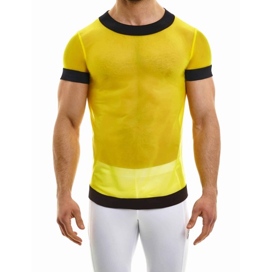 Men's muslin t-shirt 09341 yellow