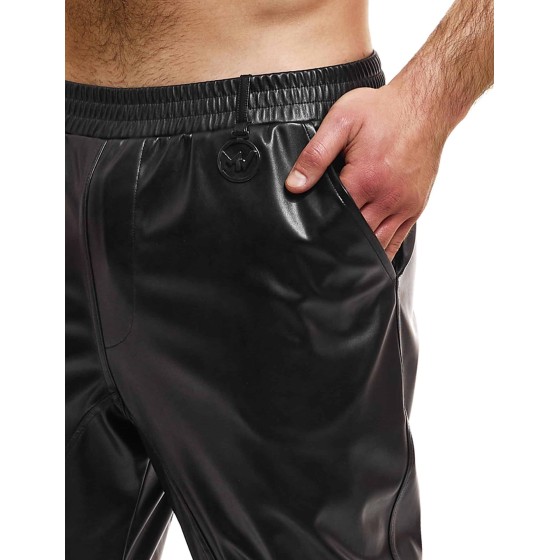 Men's Leather Pants 20563 black
