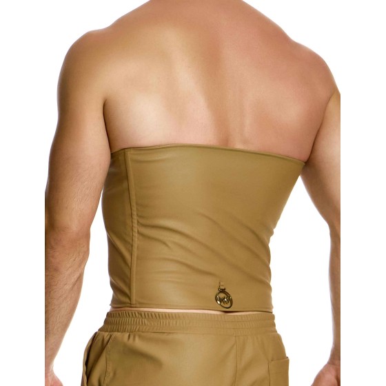 Leather Corset 20581 camel