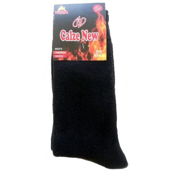 Socks wool black mens thermal