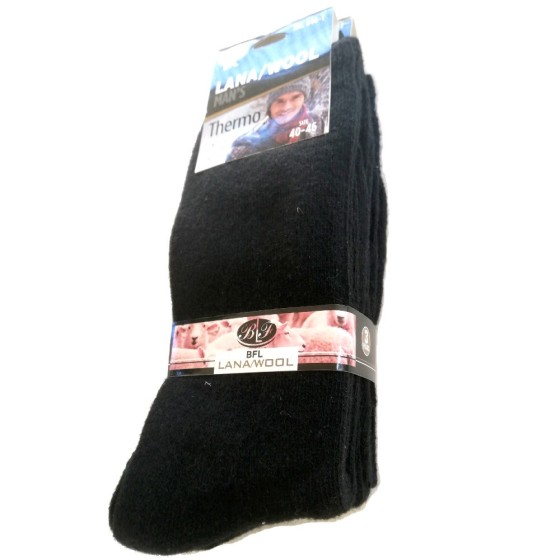 Men's 3 pack socks wool black SOCKSD143pack