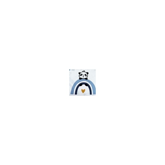 Βαμβακερό Σετ 2 Τεμαχίων Βρεφικά Σεντόνια Λίκνου Sweet Panda 80x100cm Λίκνου (80x100cm) Σιέλ