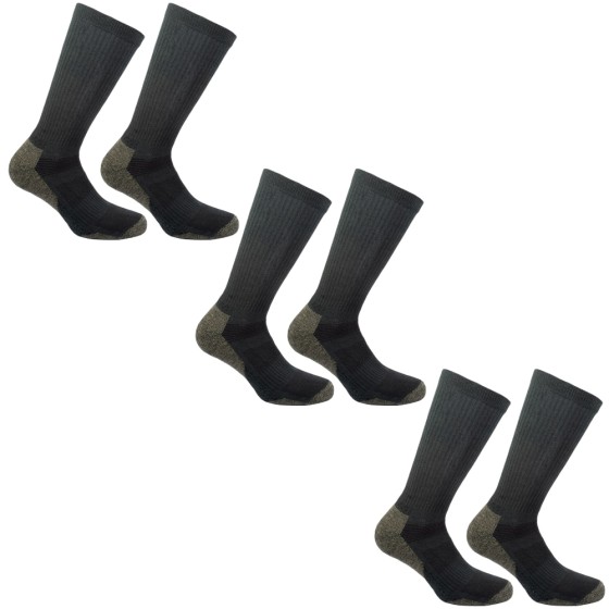 3 Ζευγάρια κάλτσες polypropylene trekker μαύρες Ισοθερμικές τεχνικές με προπυλένιο One size FASPROP4444