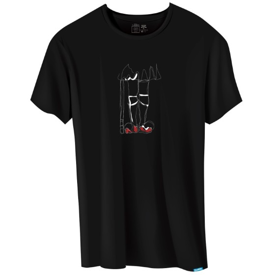 Ανδρικό t-shirt 1821 "FOOT" μαύρο FOOT2021BL