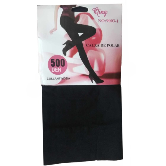 3 Pack - Set women's leggings 500 DEN fleece black 0000061