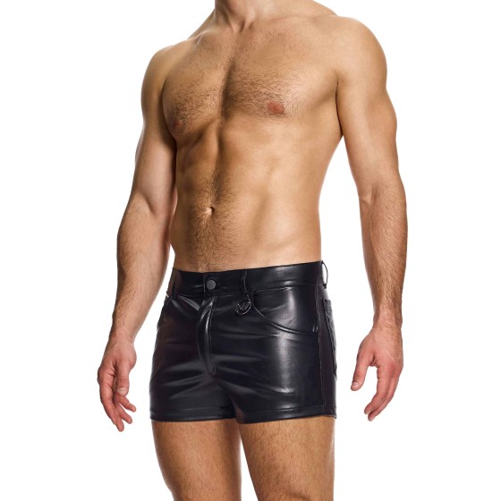 Leather 5P Shorts 20565 black