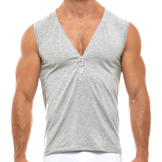 Men's sleeveless zipper 02932 grey