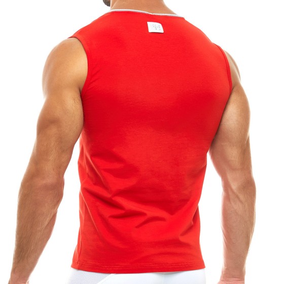 Men's sleeveless zipper 02932 red