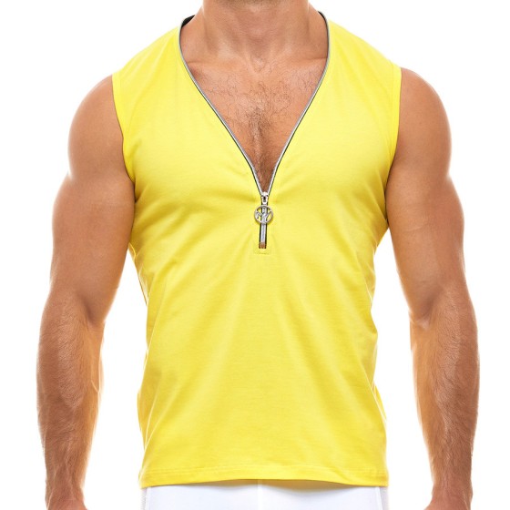 Men's sleeveless zipper 02932 yellow