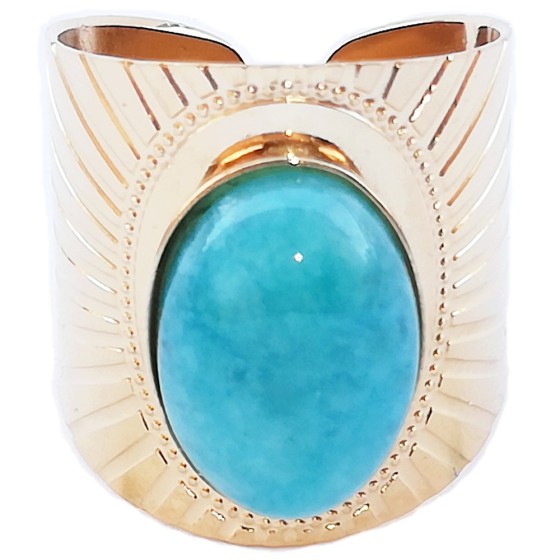 Γυναικείο δακτυλίδι με γαλάζια τυχερή πέτρα 32021a.C