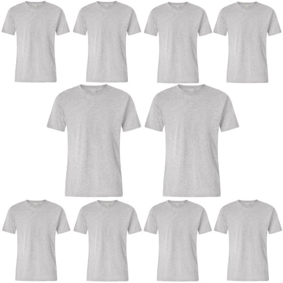 Γκρί ανδρικές φανέλες Τ-Shirt 10 τεμάχια T10GRE