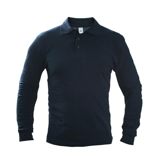 Μπλουζάκι Polo μακρύ μανίκι επιχειρησιακό (χωρίς κέντημα) SUR 00724 BLUE