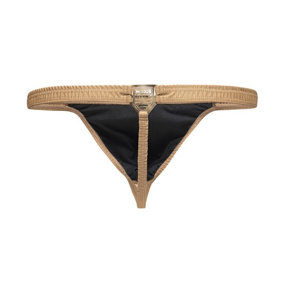 Men's leather legacy thong 11117 camel