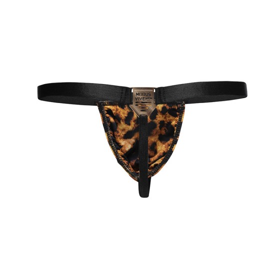 Men's leather legacy thong 14919 leopard