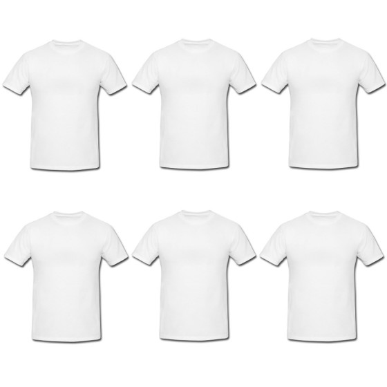 Men's t-shirt 6 Pack White 042-6WH