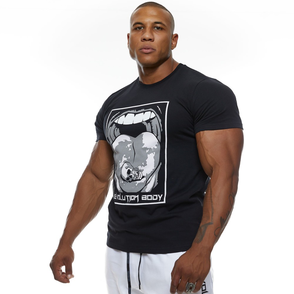 T-shirt Evolution Body Μαύρο 2461BLACK