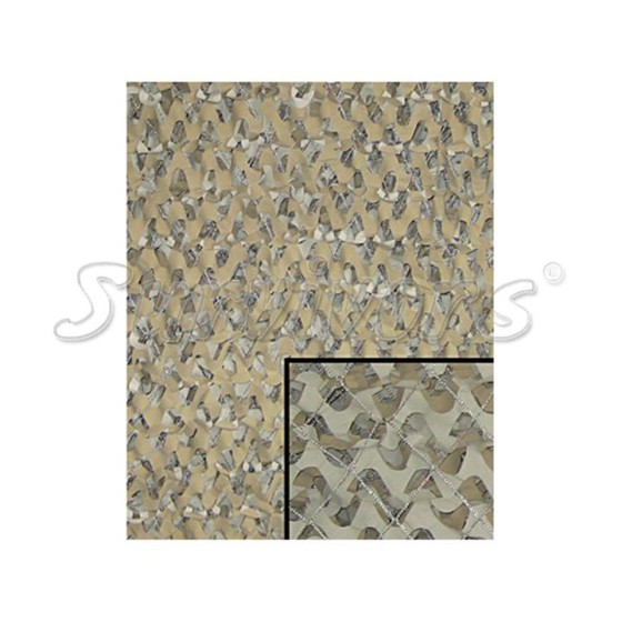 Δίχτυ σκίασης παραλλαγής ερήμου με αρτάνη  (Σε συσκευασία) 3x3μ SUR 00822 Beige DI3Χ3G