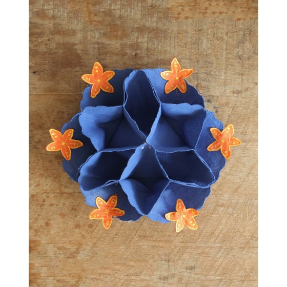 Γλυκοθήκη με σχέδιο αστερίες στις άκρες One Size Μπλε