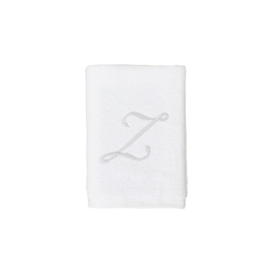 Βαμβακερή Πετσέτα Μονόγραμμα Ζ  Προσώπου | 50x90cm Άσπρο