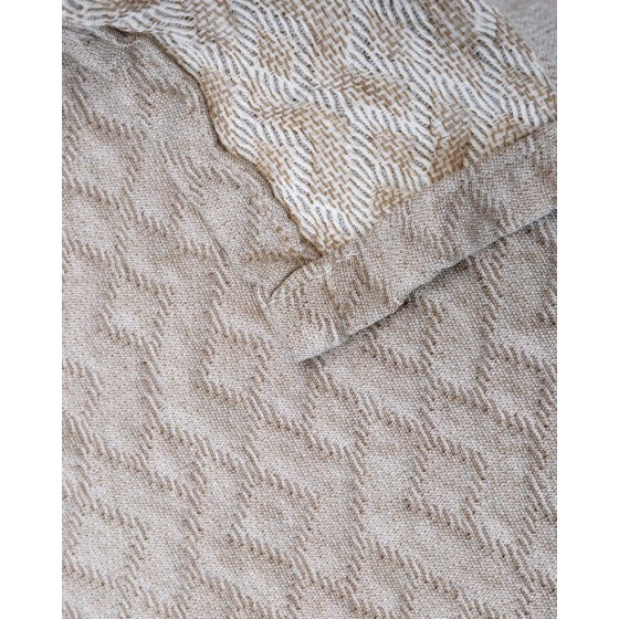 Ζακάρ Κουβερλί Κουβέρτα Γεωμετρικό Pattern Augerinos Μονή (170x260cm) Σοκολά